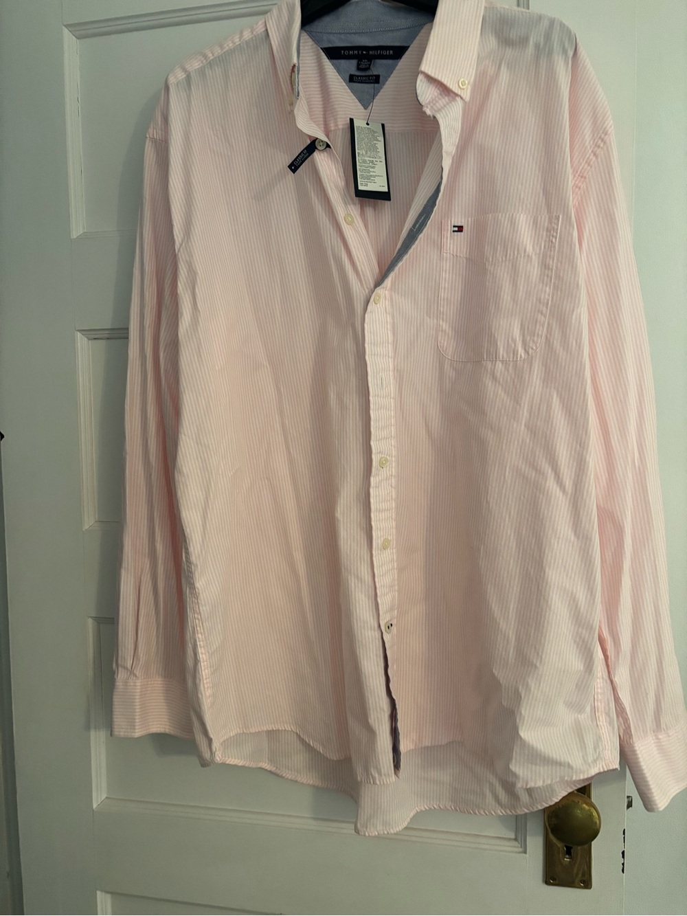 Tommy Hilfiger Light Pink Stripe Button-Down Shirt